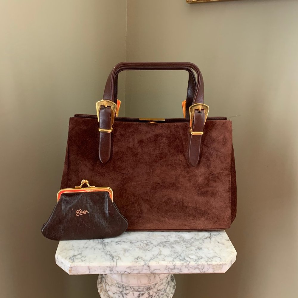 Vintage Rodo Suede FRAME Pocketbook